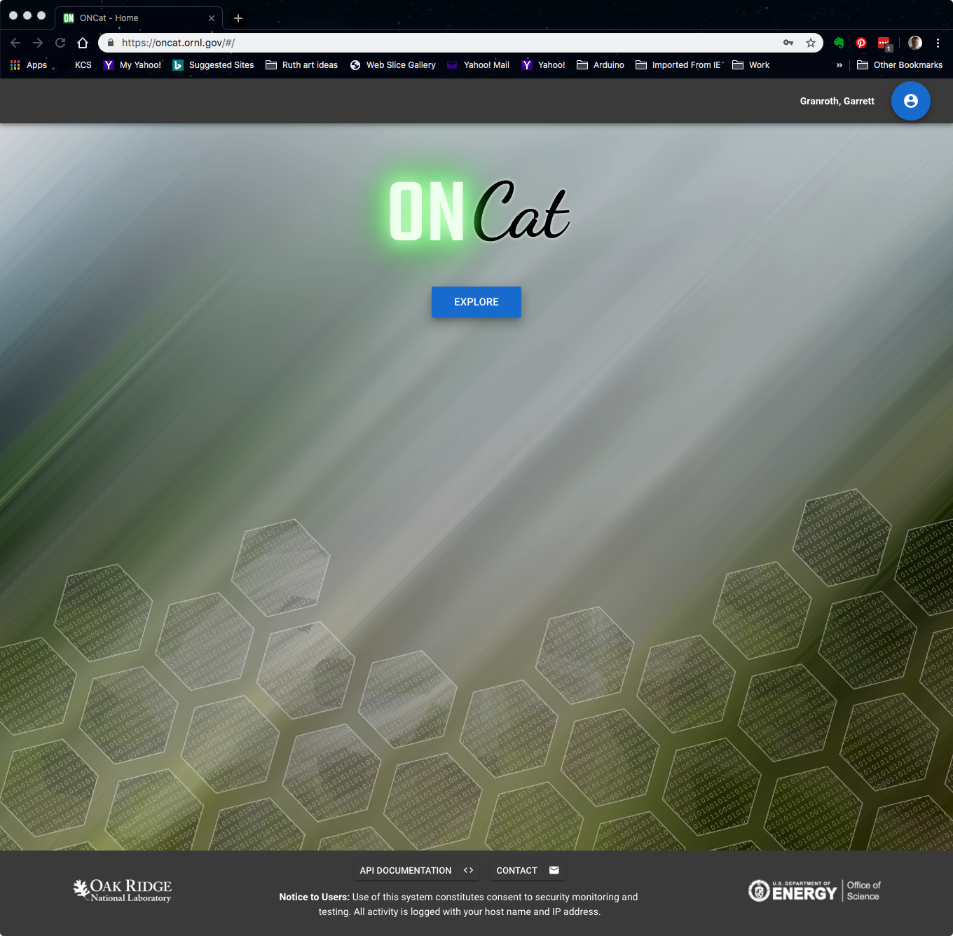 oncat explore page